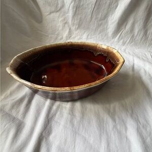 Vintage 50’s McCoy brown drip glaze/oven proof dish
